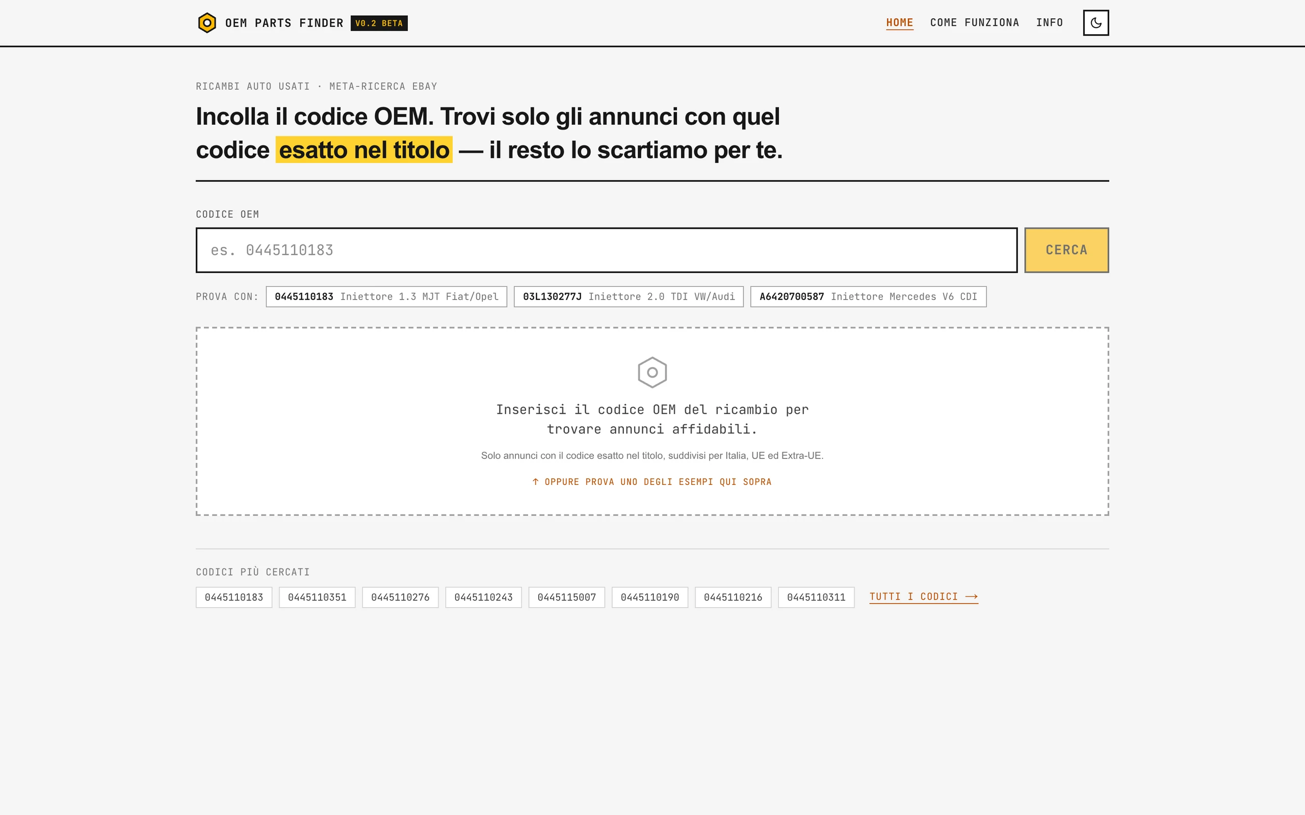 Cerca OEM — preview